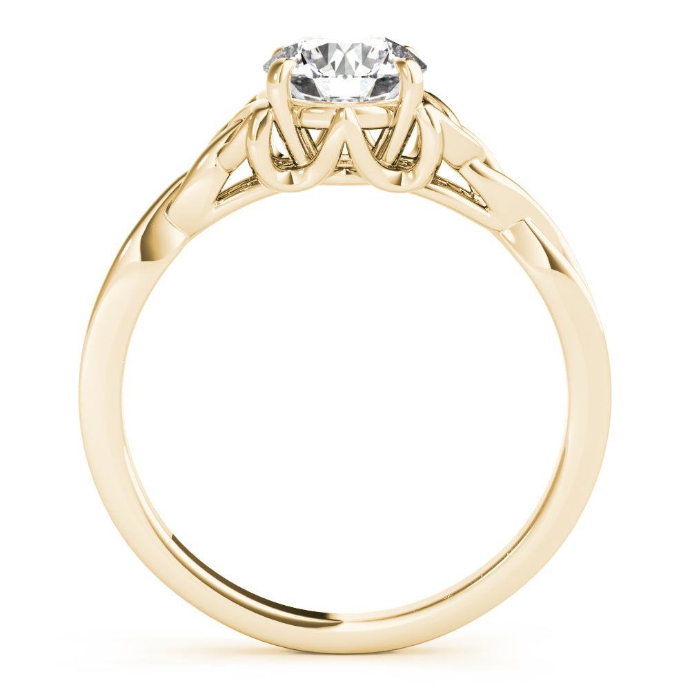 Celtic Love Knot Round Diamond Solitaire Engagement Ring-VIRABYANI